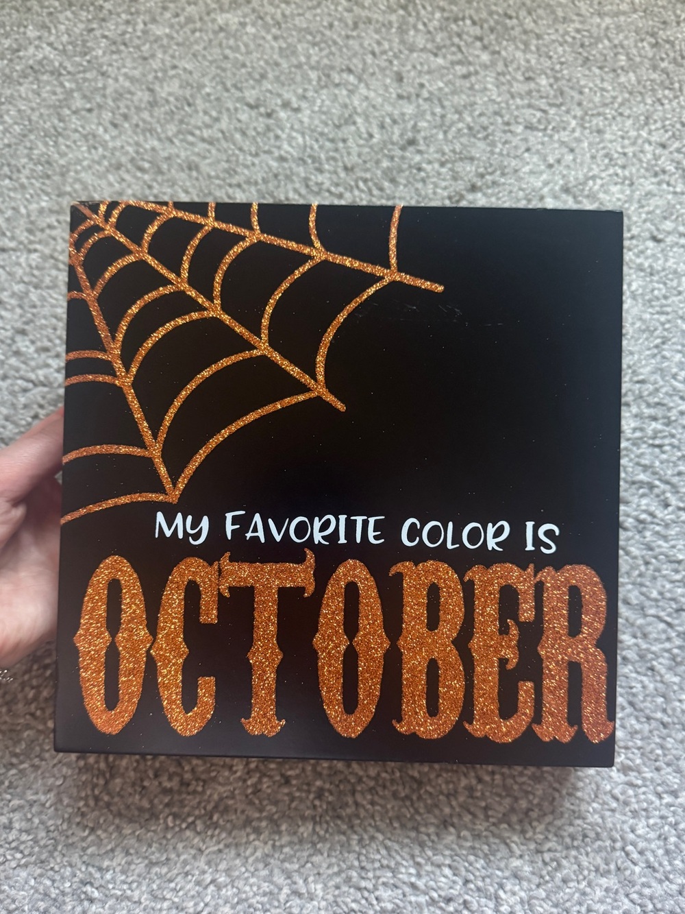 At Home Halloween October Decor Sign